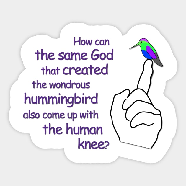 Hummingbirds and Knees Sticker by Verl